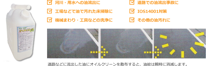 二次汚染防止型中和浄剤 オイルクリーン